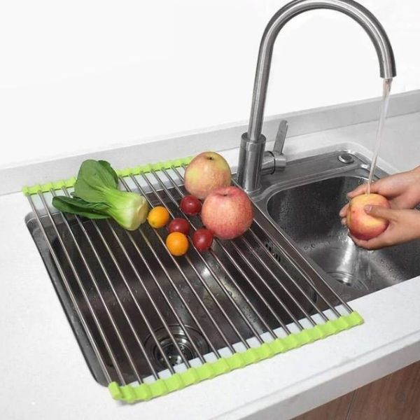 Multipurpose Roll-Up Dish Drying Rack